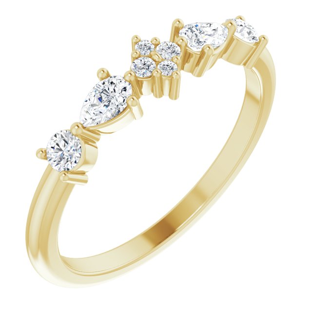 14K Yellow 1/3 CTW Natural Diamond Stackable Ring