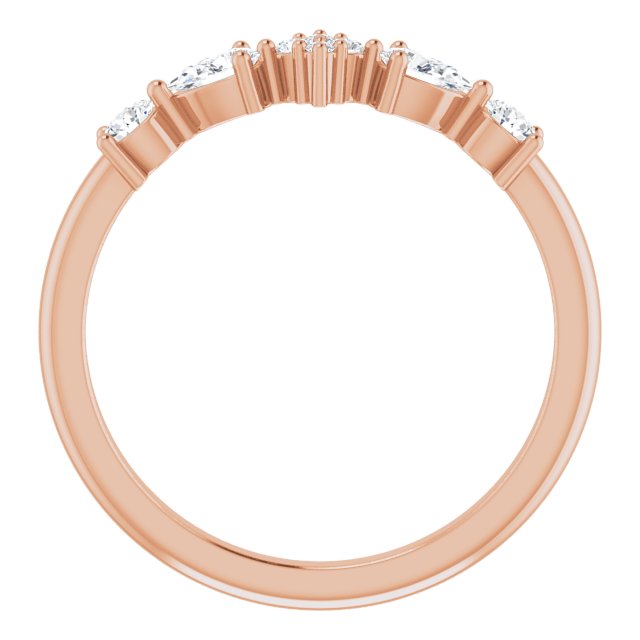 14K Rose 1/3 CTW Natural Diamond Stackable Ring