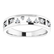 14K White 1/5 CTW Natural Diamond Stackable Ring