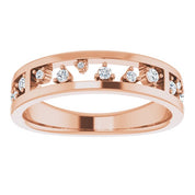 14K Rose 1/5 CTW Natural Diamond Stackable Ring