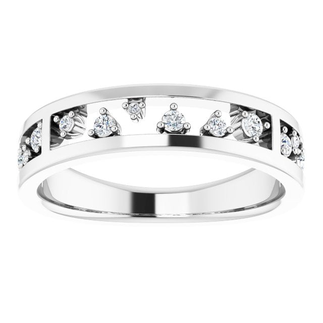 Sterling Silver 1/5 CTW Natural Diamond Stackable Ring