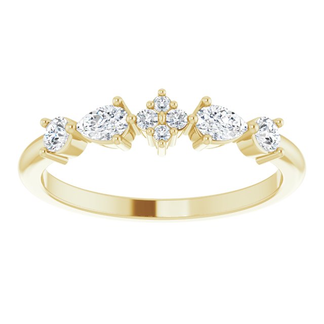 14K Yellow 1/3 CTW Natural Diamond Stackable Ring