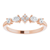 14K Rose 1/3 CTW Natural Diamond Stackable Ring