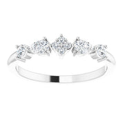 14K White 1/3 CTW Natural Diamond Stackable Ring