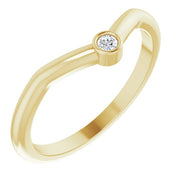 14K Yellow .03 CT Natural Diamond Stackable