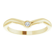 14K Yellow .03 CT Natural Diamond Stackable