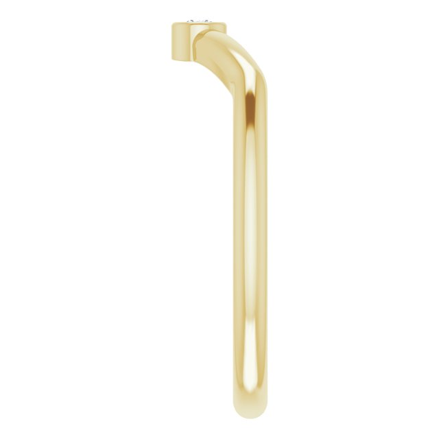 14K Yellow .03 CT Natural Diamond Stackable