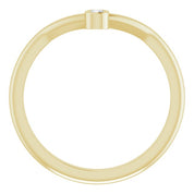 14K Yellow .03 CT Natural Diamond Stackable