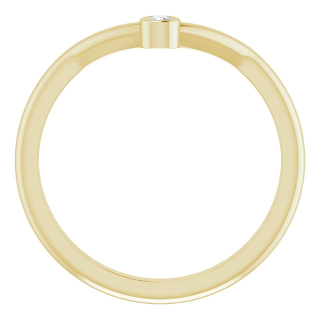 14K Yellow .03 CT Natural Diamond Stackable