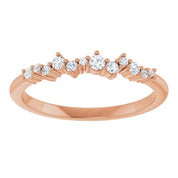 14K Rose 1/8 CTW Natural Diamond Stackable Ring