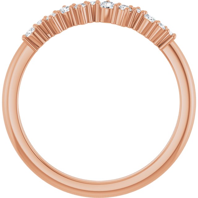 14K Rose 1/8 CTW Natural Diamond Stackable Ring