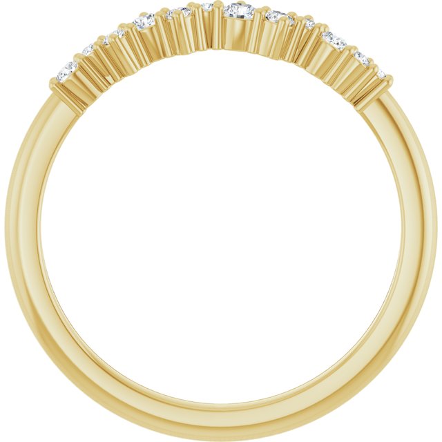 14K Yellow 1/8 CTW Natural Diamond Stackable Ring