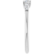 14K White 1/8 CTW Natural Diamond Stackable Ring