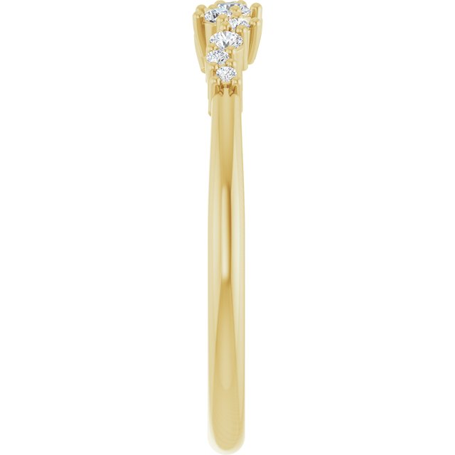 14K Yellow 1/8 CTW Natural Diamond Stackable Ring