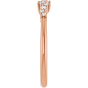 14K Rose 1/8 CTW Natural Diamond Stackable Ring