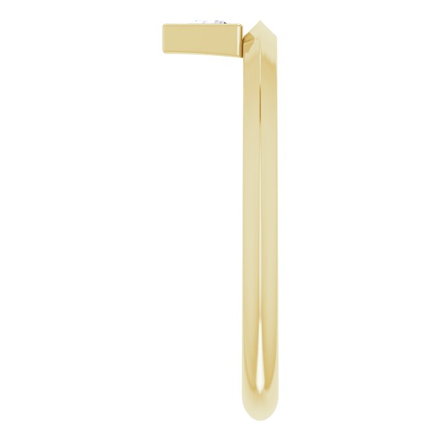 14K Yellow .06 CT Natural Diamond Stackable Ring