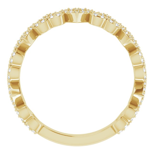 14K Yellow 1/3 CTW Natural Diamond Stackable Heart Ring