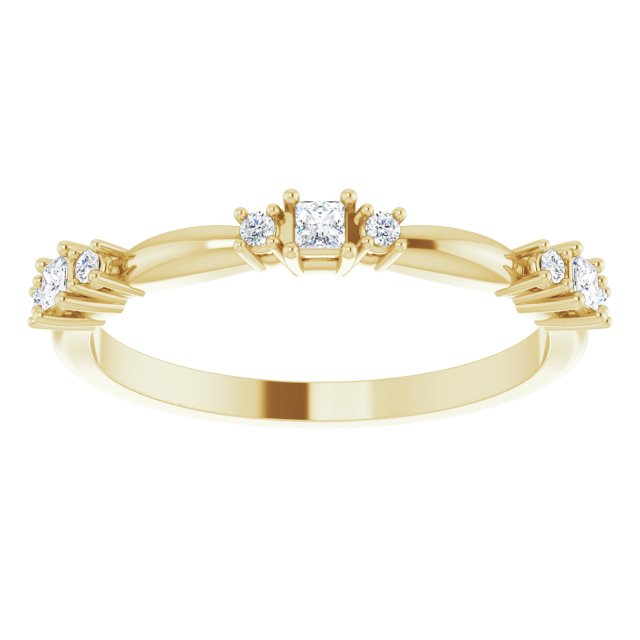14K Yellow 1/6 CTW Natural Diamond Stackable Ring