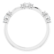 14K White 1/6 CTW Natural Diamond Stackable Ring