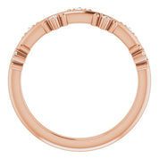 14K Rose 1/10 CTW Natural Diamond Stackable Ring