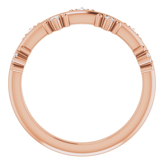 14K Rose 1/10 CTW Natural Diamond Stackable Ring