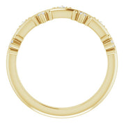 14K Yellow 1/10 CTW Natural Diamond Stackable Ring