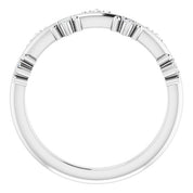 Platinum 1/10 CTW Natural Diamond Stackable Ring