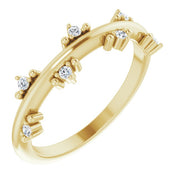 14K Yellow 1/10 CTW Natural Diamond Stackable Ring