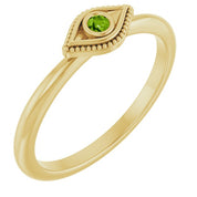 Stackable Evil Eye Ring with Diamond and Gemstones Series 72149