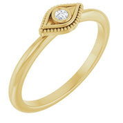 Stackable Evil Eye Ring with Diamond and Gemstones Series 72149