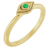 Stackable Evil Eye Ring with Diamond and Gemstones Series 72149