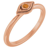 Stackable Evil Eye Ring with Diamond and Gemstones Series 72149