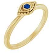 Stackable Evil Eye Ring with Diamond and Gemstones Series 72149