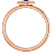 Stackable Evil Eye Ring with Diamond and Gemstones Series 72149