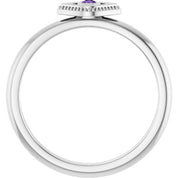 Stackable Evil Eye Ring with Diamond and Gemstones Series 72149