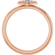 Stackable Evil Eye Ring with Diamond and Gemstones Series 72149