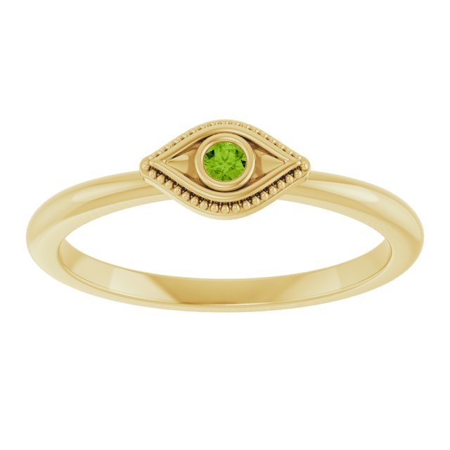 Stackable Evil Eye Ring with Diamond and Gemstones Series 72149