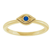 Stackable Evil Eye Ring with Diamond and Gemstones Series 72149