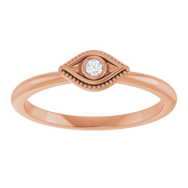 Stackable Evil Eye Ring with Diamond and Gemstones Series 72149