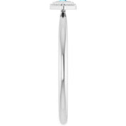 Platinum Natural Aquamarine Stackable Evil Eye Ring