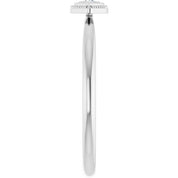 Platinum Natural White Sapphire Stackable Evil Eye Ring