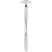 Platinum Natural Citrine Stackable Evil Eye Ring