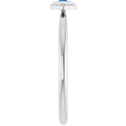 Sterling Silver Lab-Grown Blue Sapphire Stackable Evil Eye Ring