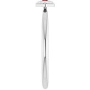 Platinum Natural Mozambique Garnet Stackable Evil Eye Ring