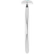 Platinum Natural Blue Zircon Stackable Evil Eye Ring