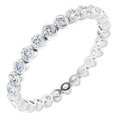 14K White 3/4 CTW Lab-Grown Diamond  Eternity Band