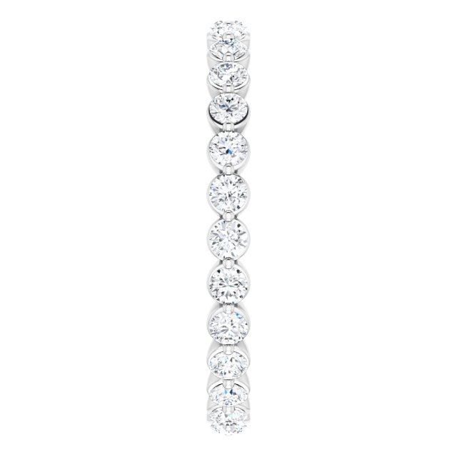 14K White 3/4 CTW Lab-Grown Diamond  Eternity Band