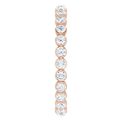 14K Rose 3/4 CTW Lab-Grown Diamond  Eternity Band