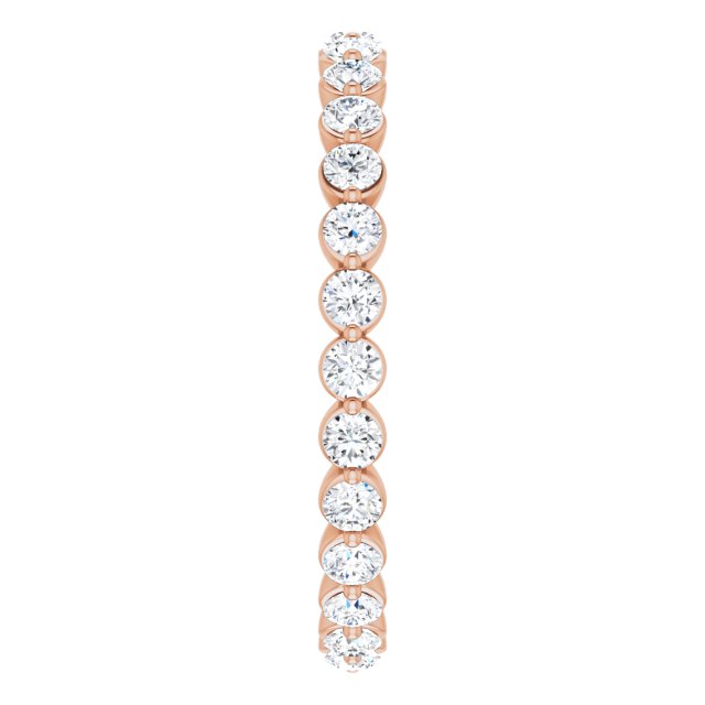 14K Rose 3/4 CTW Lab-Grown Diamond  Eternity Band