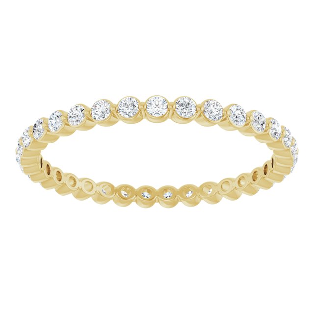 14K Yellow 1/2 CTW Lab-Grown Diamond  Eternity Band